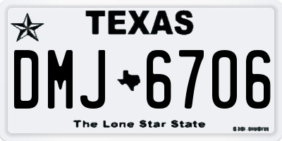 TX license plate DMJ6706