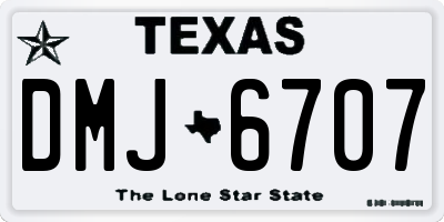 TX license plate DMJ6707