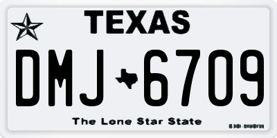 TX license plate DMJ6709