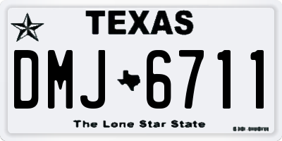 TX license plate DMJ6711