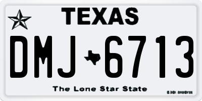 TX license plate DMJ6713