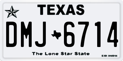 TX license plate DMJ6714