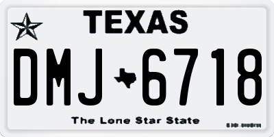 TX license plate DMJ6718