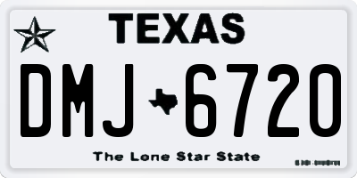 TX license plate DMJ6720