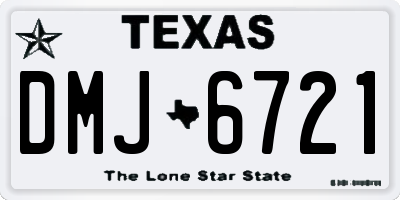 TX license plate DMJ6721