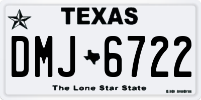TX license plate DMJ6722