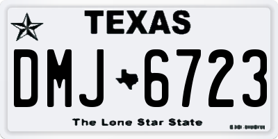 TX license plate DMJ6723