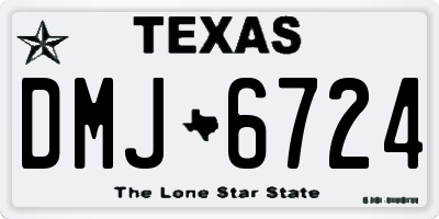 TX license plate DMJ6724