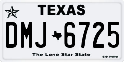 TX license plate DMJ6725