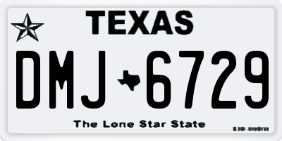 TX license plate DMJ6729
