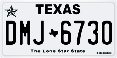TX license plate DMJ6730