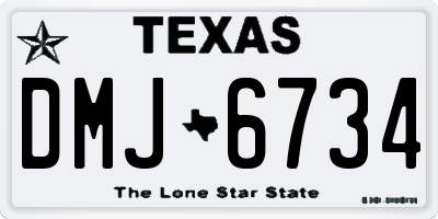 TX license plate DMJ6734