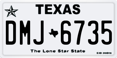 TX license plate DMJ6735