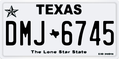 TX license plate DMJ6745