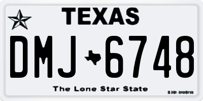 TX license plate DMJ6748