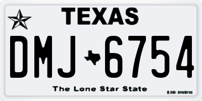 TX license plate DMJ6754