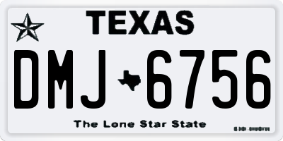 TX license plate DMJ6756