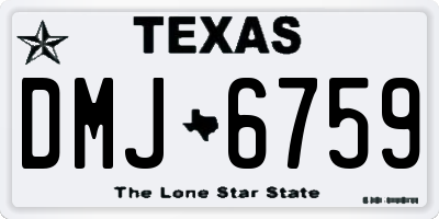 TX license plate DMJ6759