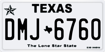 TX license plate DMJ6760