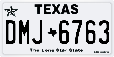 TX license plate DMJ6763