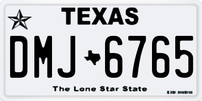 TX license plate DMJ6765