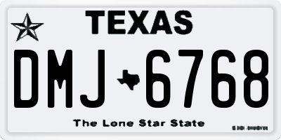 TX license plate DMJ6768