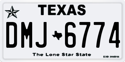 TX license plate DMJ6774