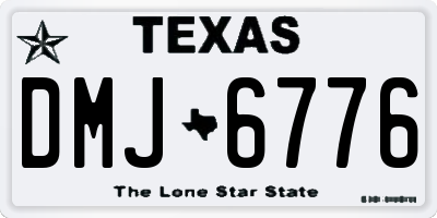 TX license plate DMJ6776