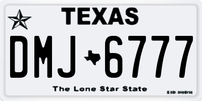 TX license plate DMJ6777