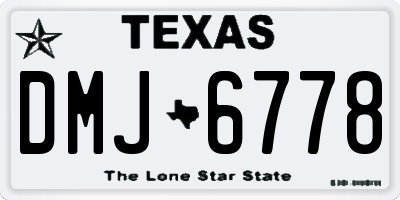 TX license plate DMJ6778