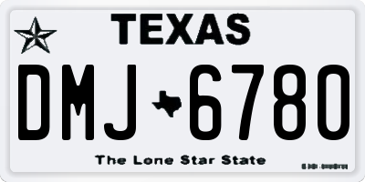 TX license plate DMJ6780