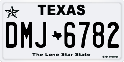 TX license plate DMJ6782