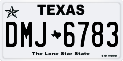 TX license plate DMJ6783