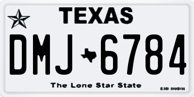 TX license plate DMJ6784