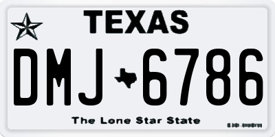 TX license plate DMJ6786