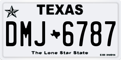 TX license plate DMJ6787