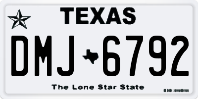 TX license plate DMJ6792