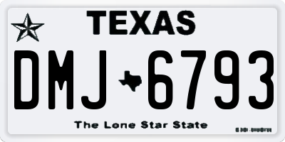 TX license plate DMJ6793
