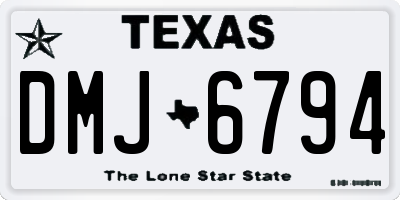 TX license plate DMJ6794