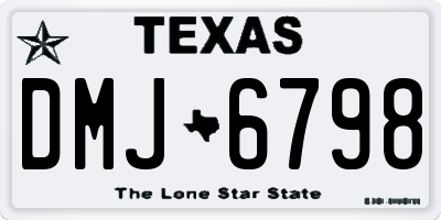 TX license plate DMJ6798