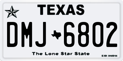 TX license plate DMJ6802