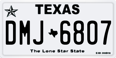 TX license plate DMJ6807