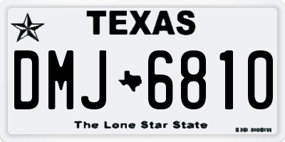 TX license plate DMJ6810