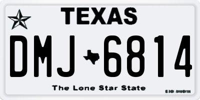 TX license plate DMJ6814