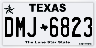 TX license plate DMJ6823