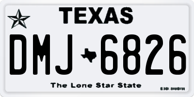 TX license plate DMJ6826