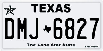 TX license plate DMJ6827
