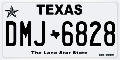 TX license plate DMJ6828