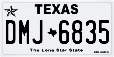 TX license plate DMJ6835