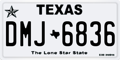 TX license plate DMJ6836